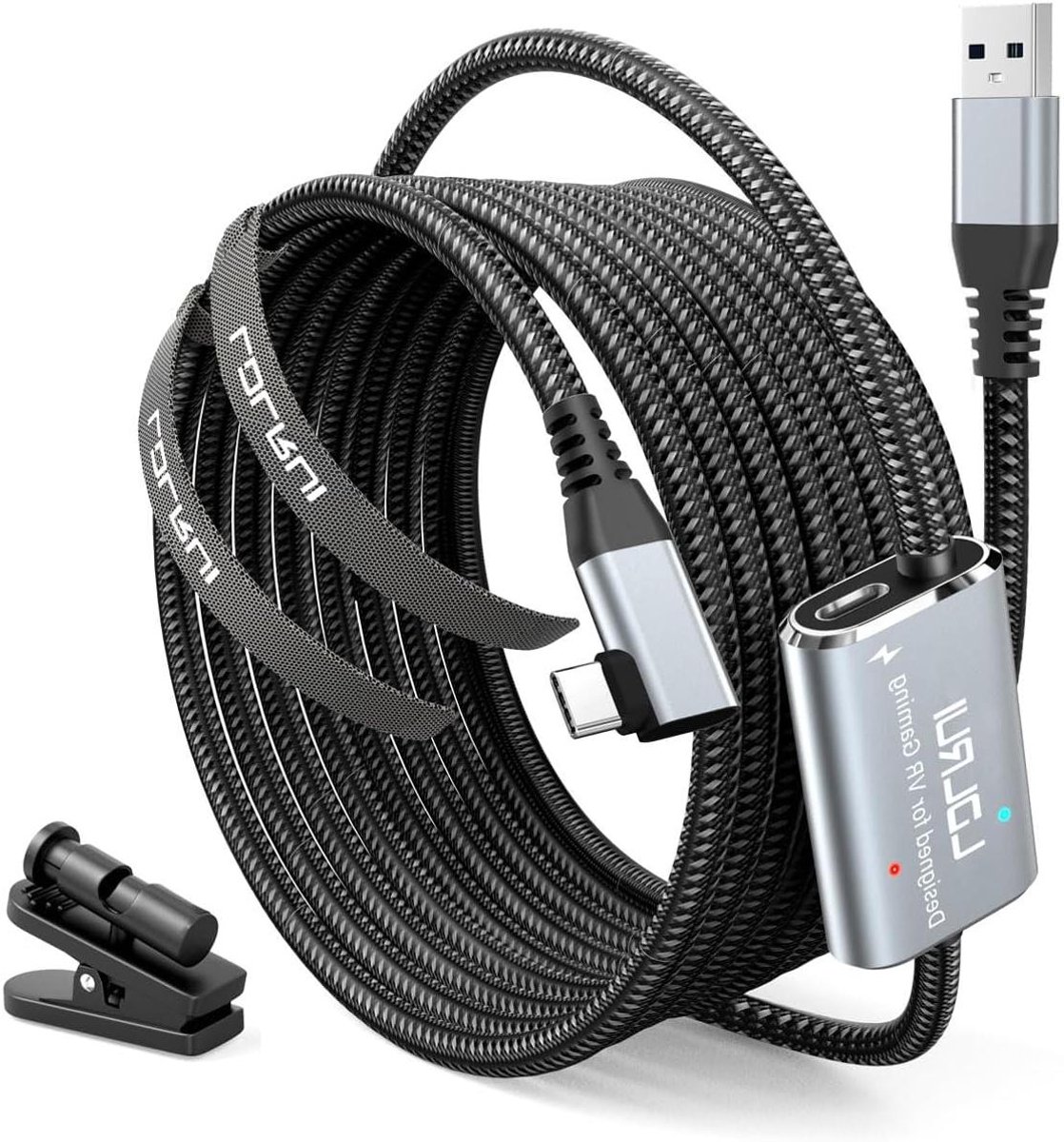 VR Link Kabel - VR Oplaadkabel - VR Gaming - 45W Snel Laden - 16FT - Zwart