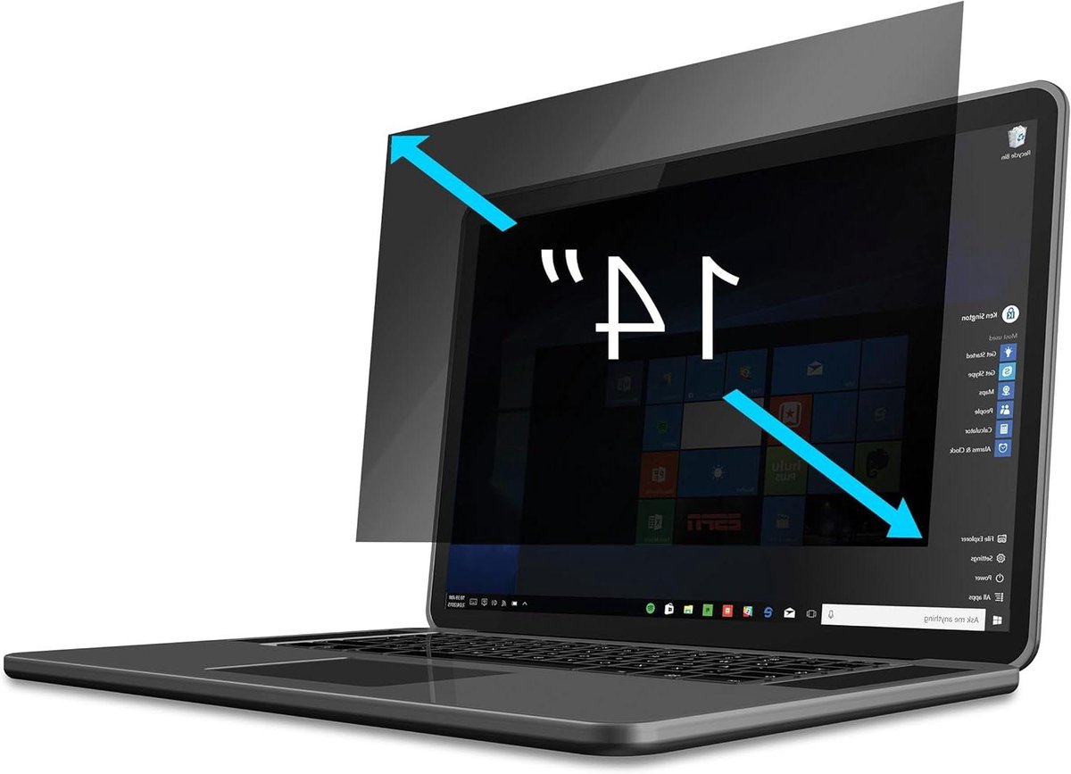 Privacyfilter Laptop - Schermfilter - Vertrouwelijke Gegevens - Kijkhoek Beperking - 14 Inch - Transparant