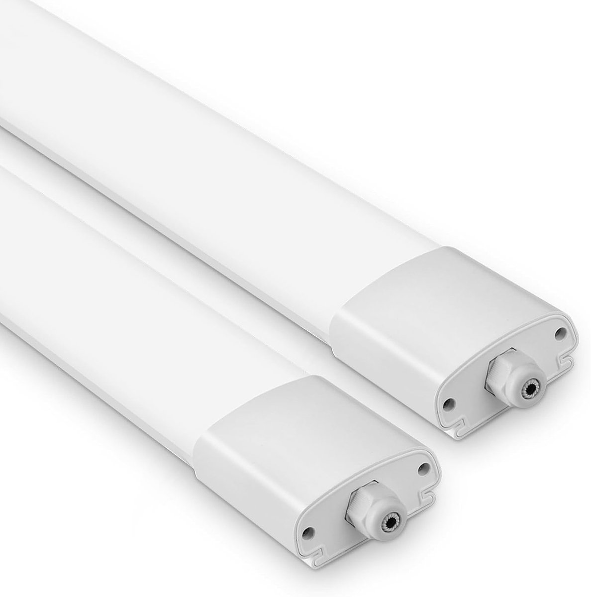 Oraymin 2 Stuks LED TL armatuur Plafondlamp 147cm-45W-4950LM-4000K-IP66 Waterdicht-Koppelbaar-TL buis Wit