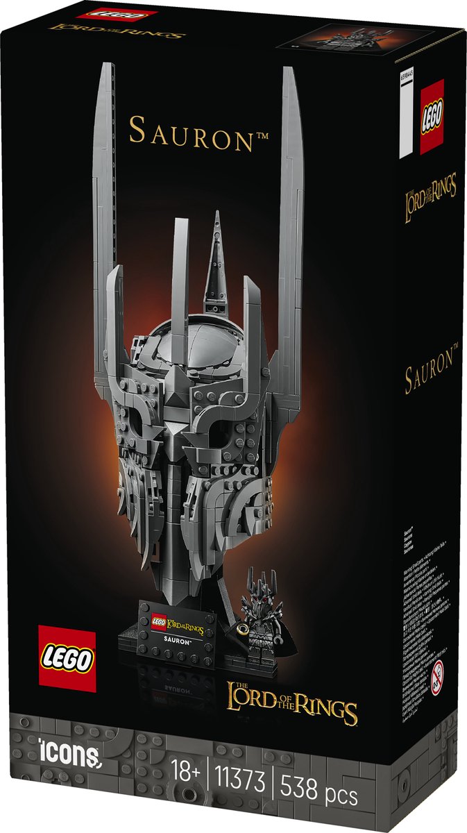 LEGO Icons - The Lord of the Rings: De Helm van Sauron Bouwpakket voor Volwassenen en Woondecoratie - 11373 — afbeelding 12