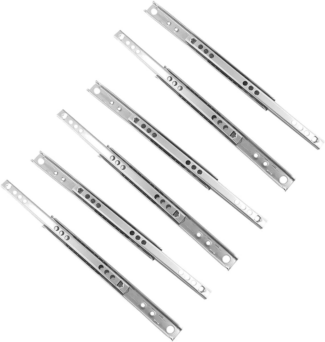 Metaal Ladegeleiders voor Meubels - 17mm Breed, Geschikt voor 342mm Diepe Lades, Duurzaam en Sterk