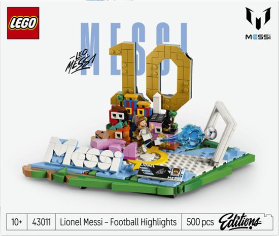 LEGO Editions Lionel Messi – Moments de Football Ensemble de Construction et Décoration de Chambre d'Enfant - 43011
