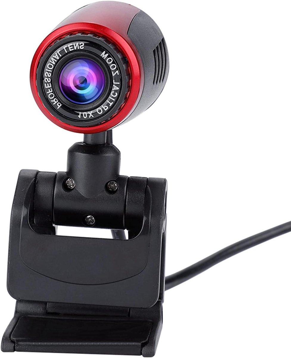HD Webcam - Computer Camera - Video Bellen - Ingebouwde Microfoon - 640 x 480 - Zwart