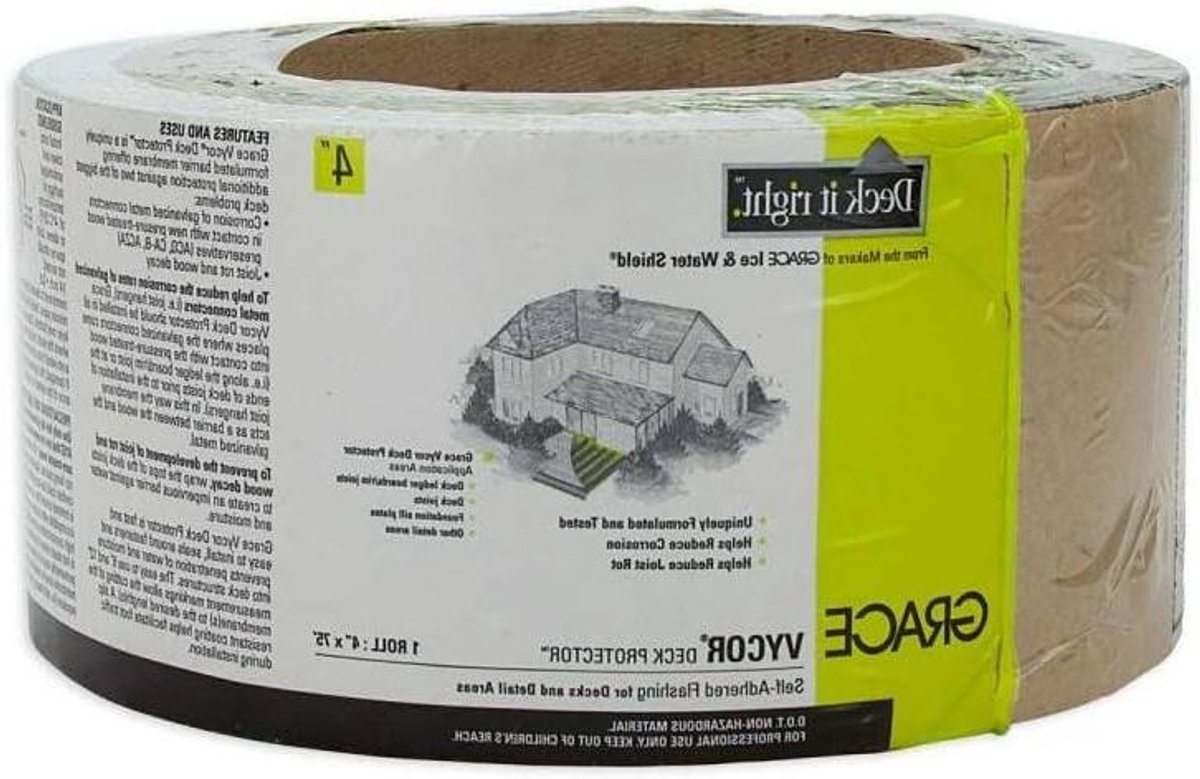 Vycor Deck Protector - Beschermfolie Terras - Terras Beschermen - Corrosie Preventie - 10 cm x 23 m - Zwart
