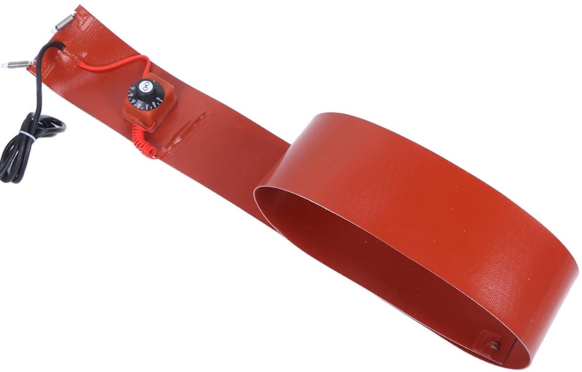 Verwarmingsoplossing voor metalen vaten, 30-150°C, met elastische veer en isolatie, EU plug 220V