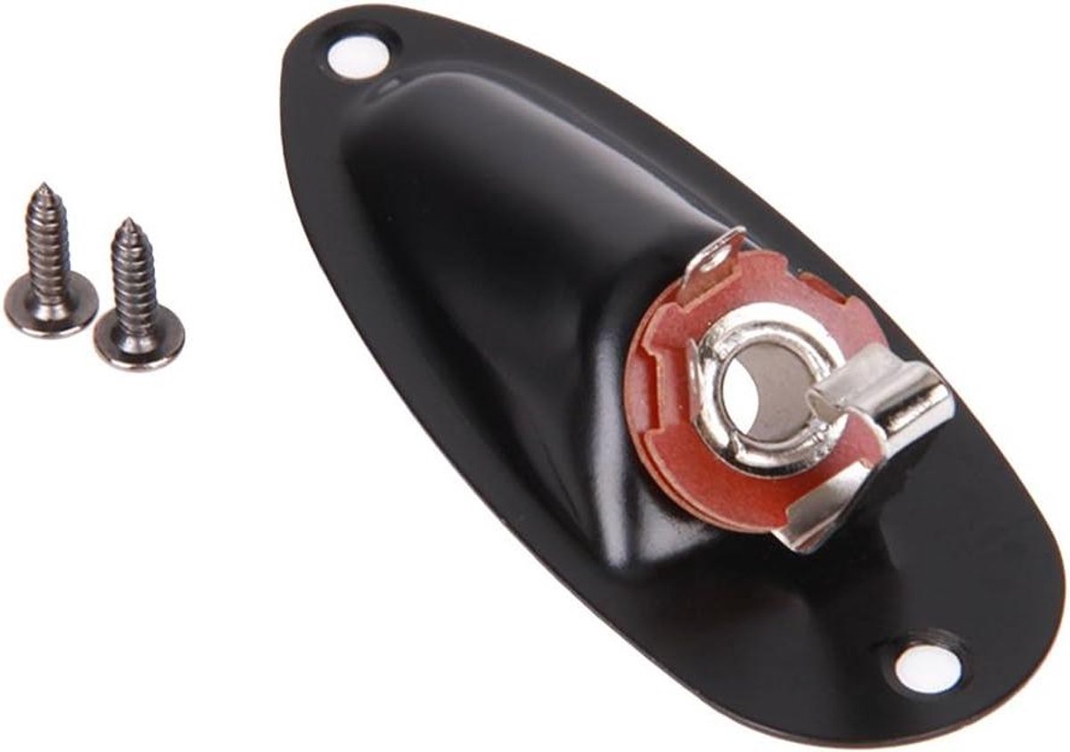 Gitaar Jack Socket - Output Plug - Gitaar Reparatie - Solide Constructie - 6.35mm - Zwart