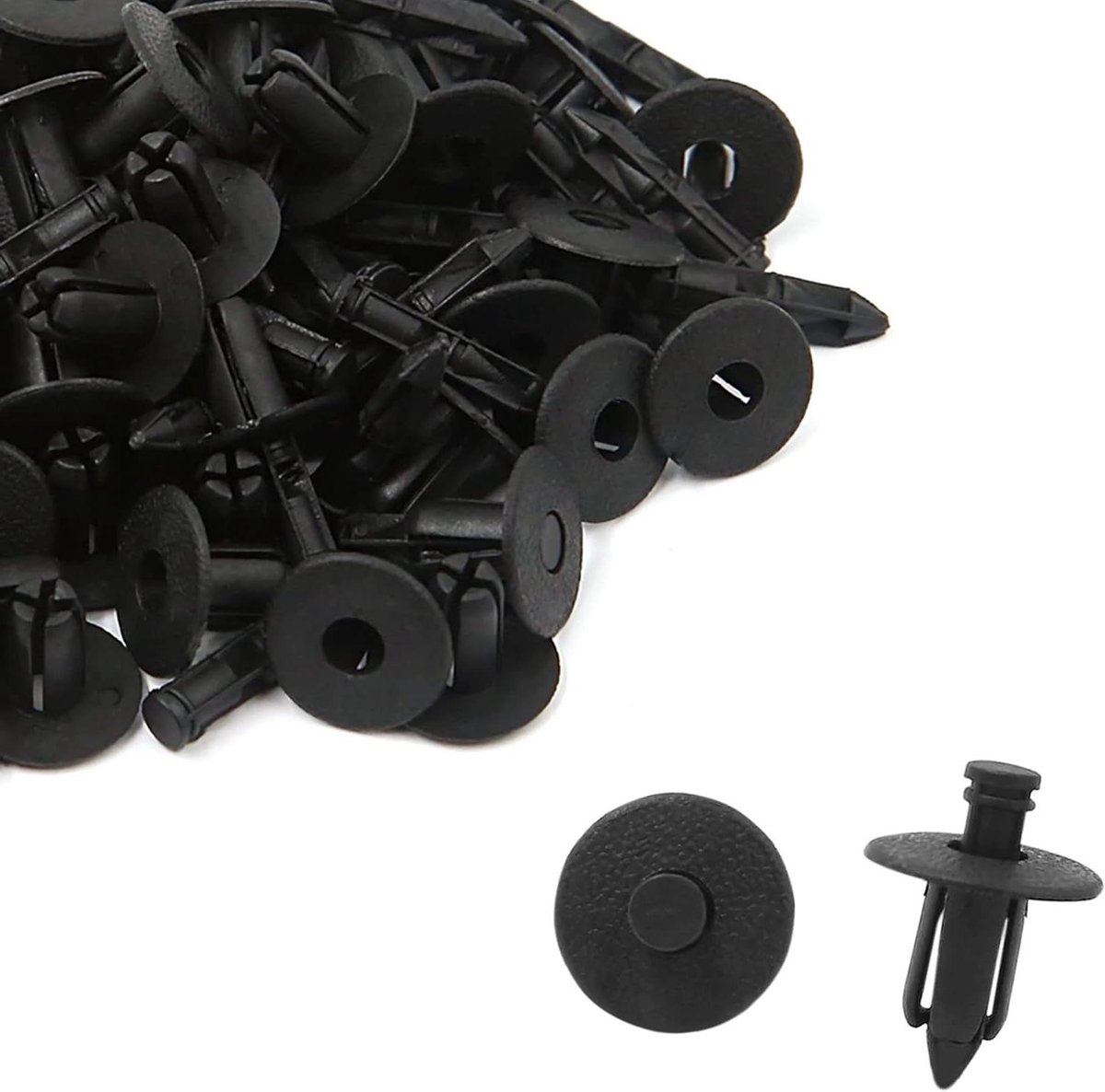 Rivet Ornament Clips - Kleding Clips - Kleding Reparatie - Zwart Plastic - 30 Stuks - Zwart
