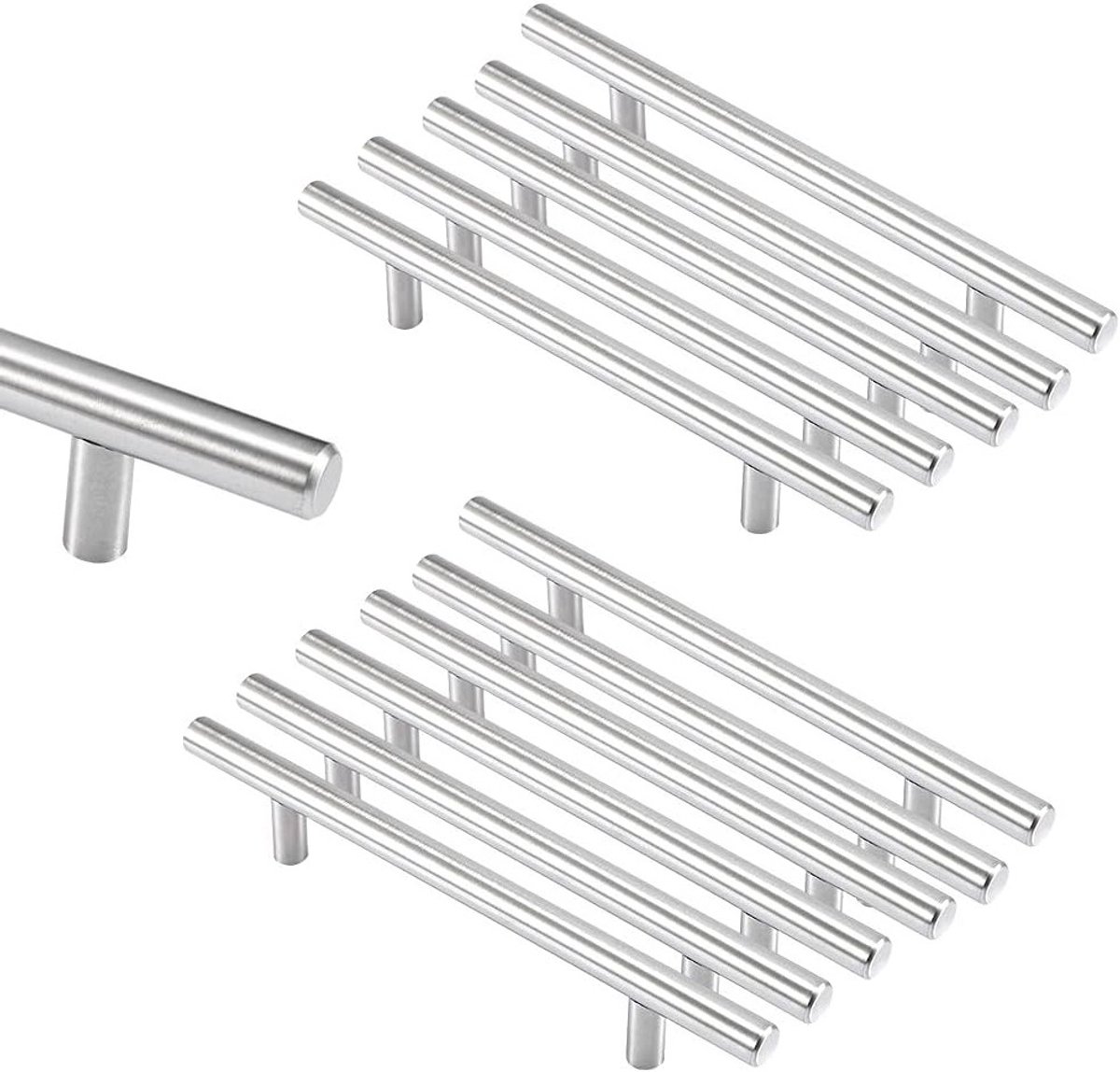 T-Handle Bar voor Meubels - 20 Stuks RVS T-Bar Handgrepen voor Lades en Keukenkasten