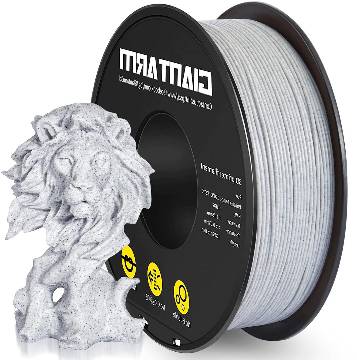 PLA Filament - 3D Printer Draad - 3D Printen - Zijdeachtig Effect - 1.75 mm 1 kg - Zijdemarmer