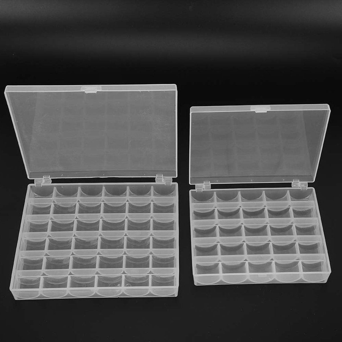 4-delige Opbergbak voor Spoelen, Transparante Plastic Dozen voor Naaiaccessoires, Organiseer je Naaiwerk met Efficiënte Opslagoplossingen