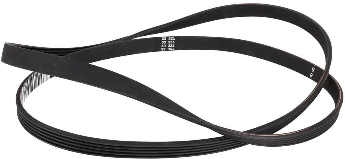 Wasmachine Riem - V-snaar - Wasmachine Reparatie - Vervangend Onderdeel - 1208 J5 - Zwart