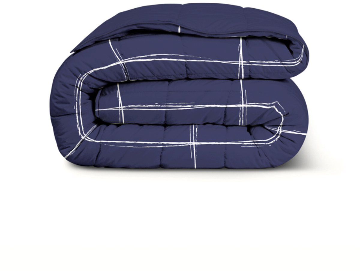Dekbed-Discounter - Fresh and Co Dekbed Zonder Overtrek 200 x 200 cm - Wasbaar dekbed - Wasbaar op 40 graden - Verkoelend dekbed - Navy