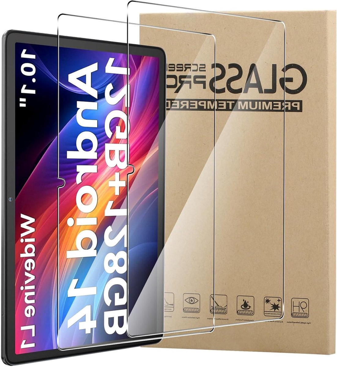Schermbeschermer Glas - Tabletbescherming - Scherm Beschermen - Krasbestendig 9H - 10.1 Inch - Transparant