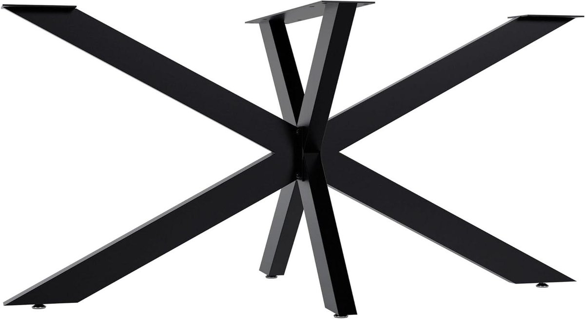 Tafelpoten Metaal - Onderstel Tafel - DIY Meubels Maken - Stervormig Frame - 71 cm Hoog - Zwart