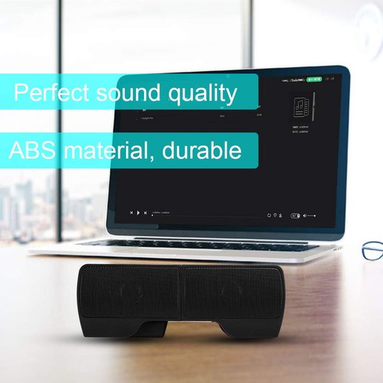 Dailygoody - Mini Desktop Laptop 2.0 soundbar - USB-luidspreker - Draagbaar en praktisch - Compact formaat - Geluidversterker voor laptop - Ideaal voo... van Merkloos — afbeelding 5