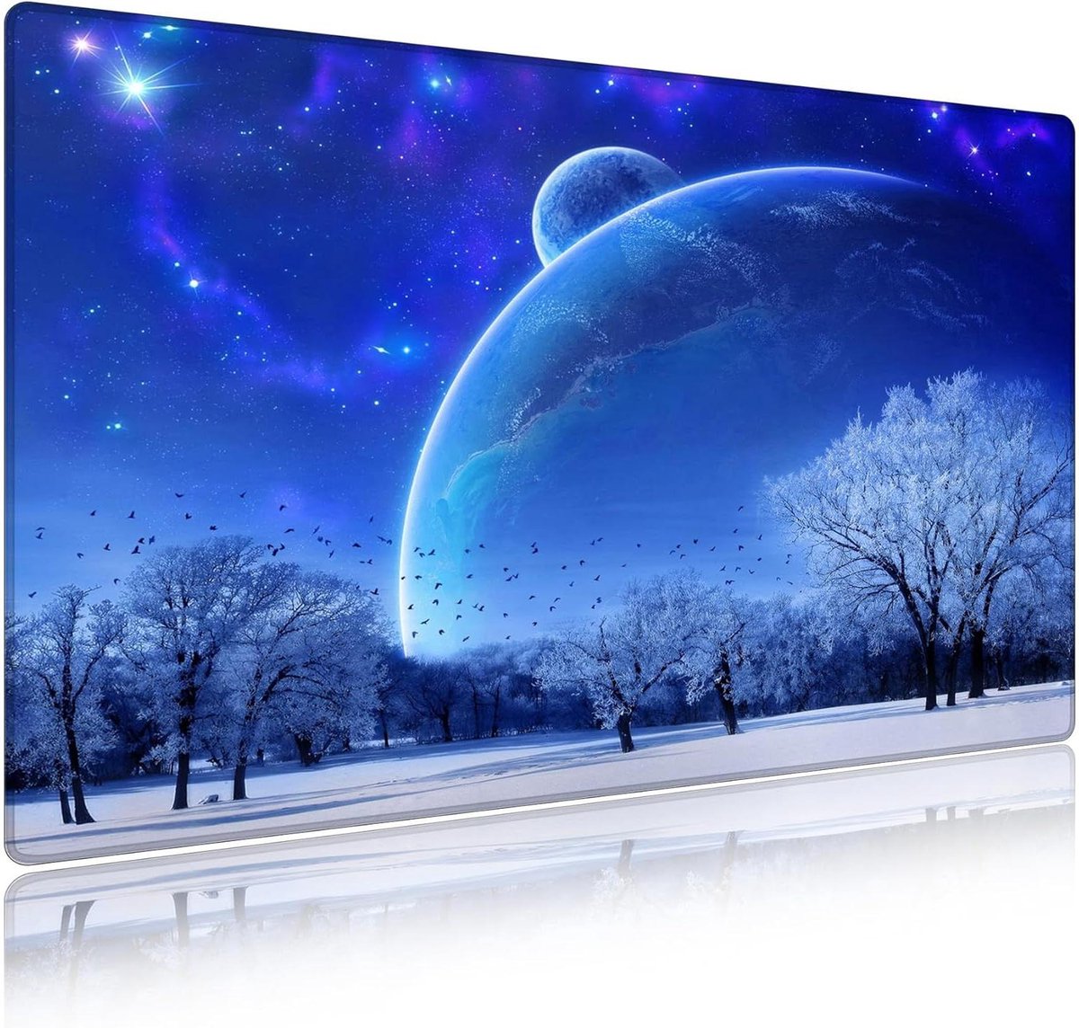 XL Bureau Mat - Grote Muis Mat - Gaming Bureau - Zelfnivellerend - 80x50 cm - Blauw