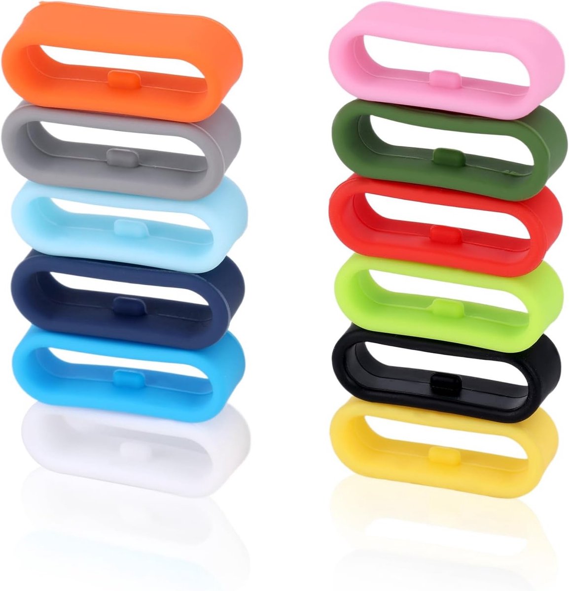 12 Stuks Siliconen Ringen voor Magic Band, Veilige Bevestigingslussen en Beschermers in 12 Kleuren, Geschikt voor Diverse Magic Bands en Accessoires