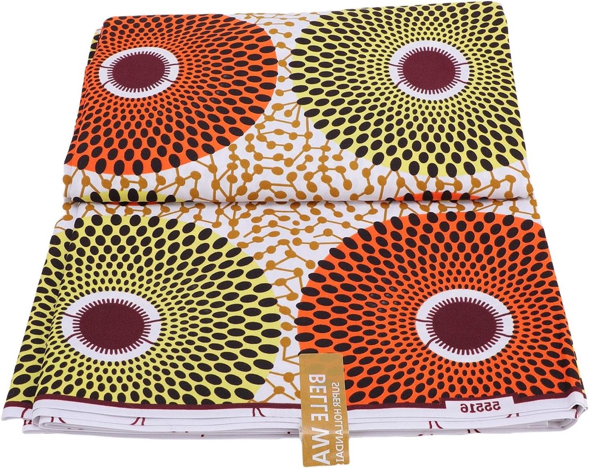 Dubbelzijdig bedrukt wasdoek in Afrikaanse etnische stijl voor kleding, handwerk en woningdecoratie - 6 meter