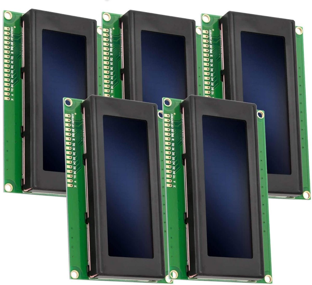 LCD Display 4x20 - Tekst Scherm - Projecten Sturen - Blauw Backlight - 98x60x12mm - Wit op Blauw
