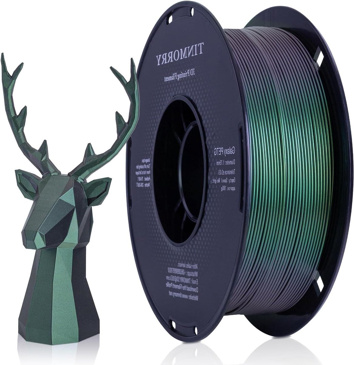 PETG Filament - 3D Printer Draad - 3D Printen - Galaxy Kleureffect - 1.75 mm - Edelsteengroen