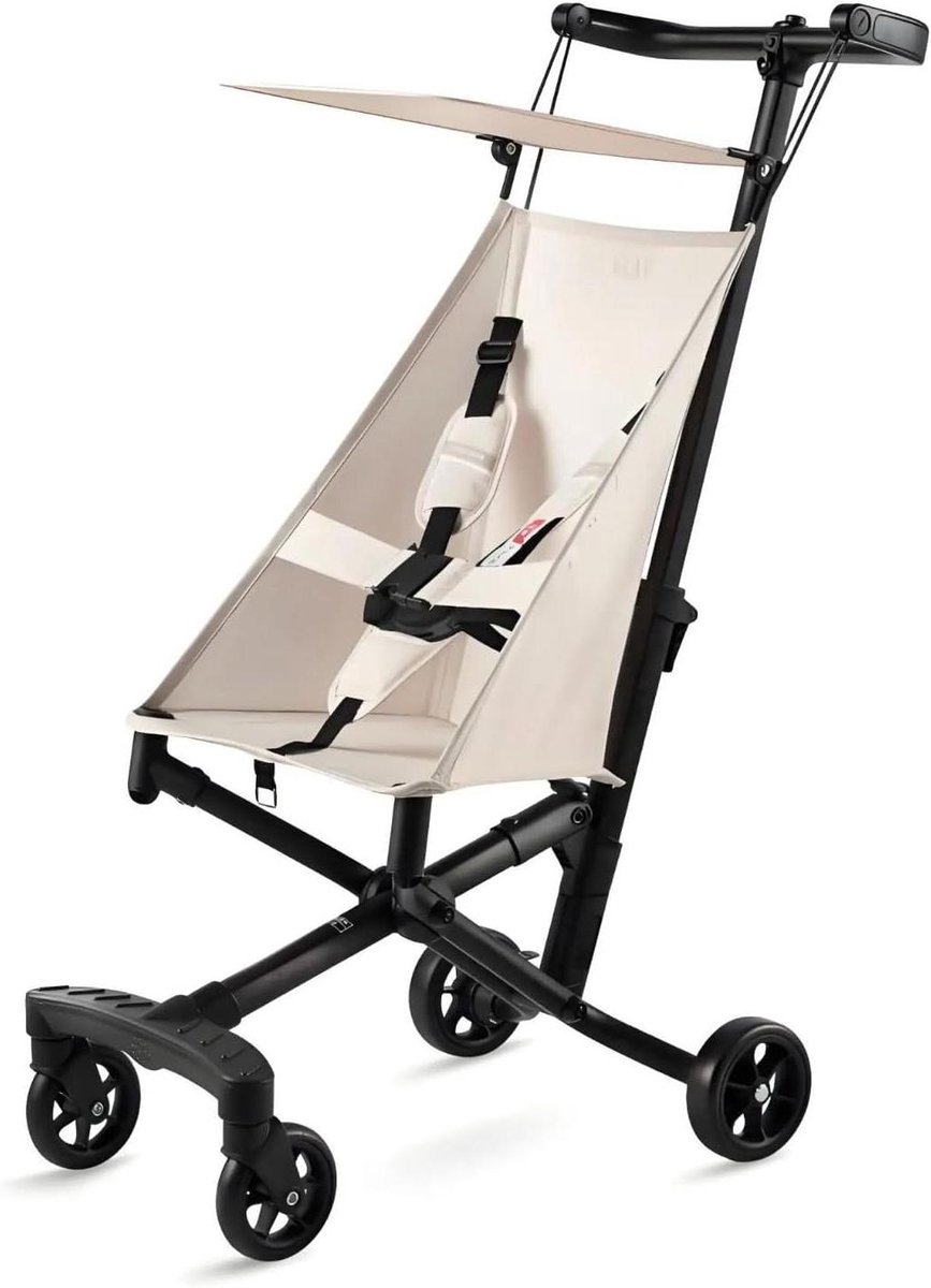 Opvouwbare Kinderwagen - Reisbuggy Lichtgewicht - Comfortabel Reizen - Compact Opvouwbaar - 38 kg - Wit