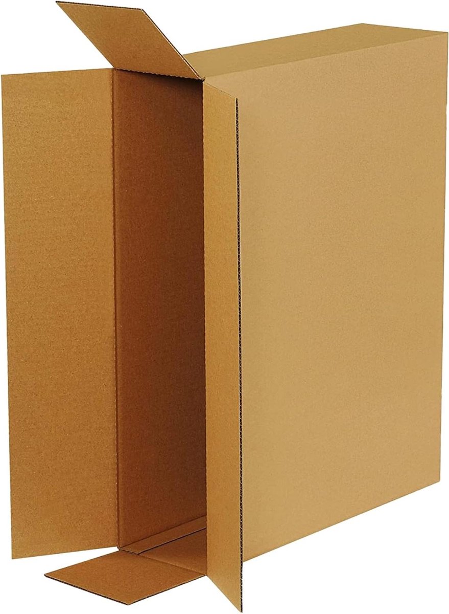 Laadbak Dozen - Verhuisdozen Opslag - Platte Items Verpakken - Volledige Overlap Flappen - 66 x 15 x 51 cm