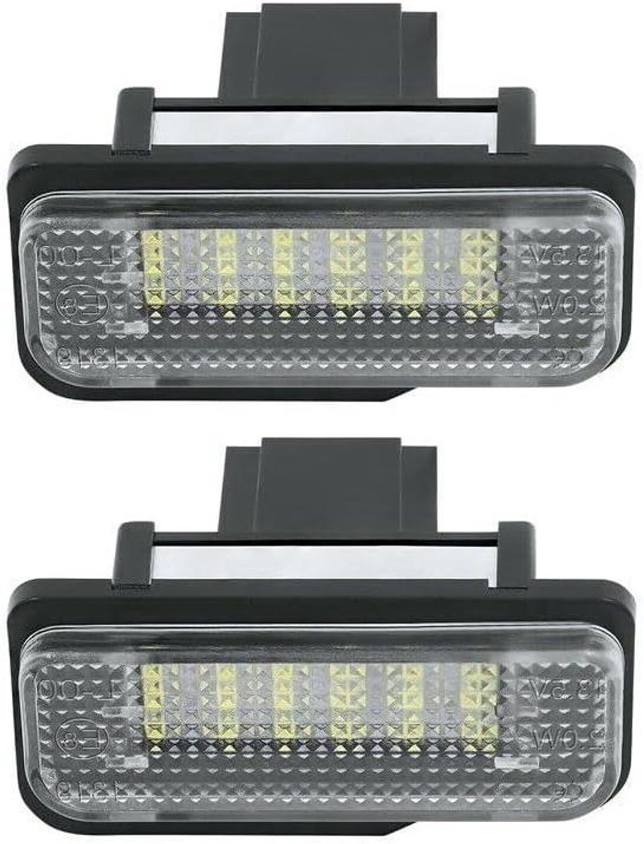 Kentekenplaatverlichting LED - Nummerplaatverlichting Auto - Kenteken Zichtbaar Maken - Zuiver Wit Licht - 1 Set 2 Stuks - Wit