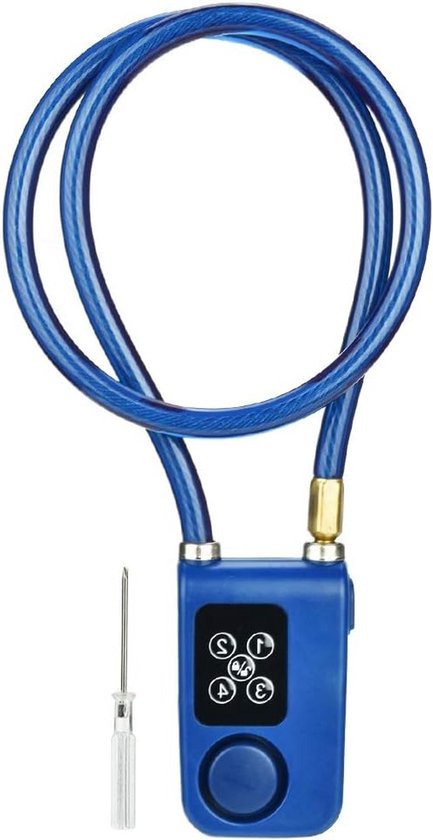 Anti-diefstal Beveiliging voor Fietsen, Slimme Alarm Hangslot, Waterdichte Kettinglock met App Besturing, Blauw
