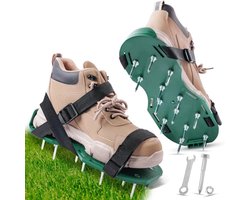 Gazonbeluchter Sandalen - Lucht Prikkers Schoenen - Gazon Onderhouden - Verstelbare Klittenbandsluiting - 45 mm Spikes - Groen