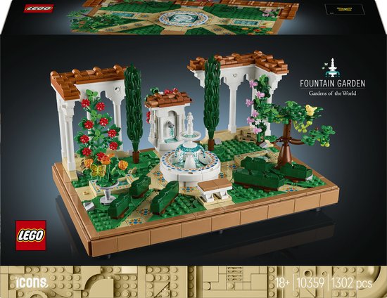 Jardin d'icônes LEGO avec fontaine - 10359