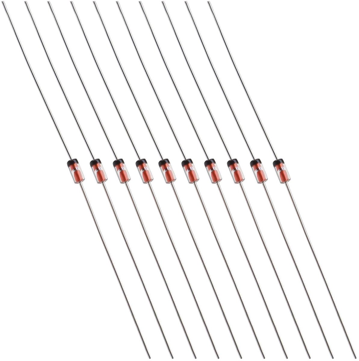 Golden crown - Germanium Diode - 1N34A Diodes - 50mA 65V - Elektronische Componenten - Am Fm Tv-Toepassingen - 50x Germanium Diodes - Geschikt voor El