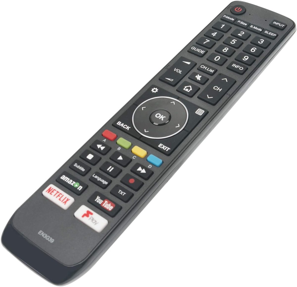 Afstandsbediening Vervangen - Afstandsbediening Universeel - TV Bediening - Geen Programmering Nodig - 10 Meter Bereik - Zwart