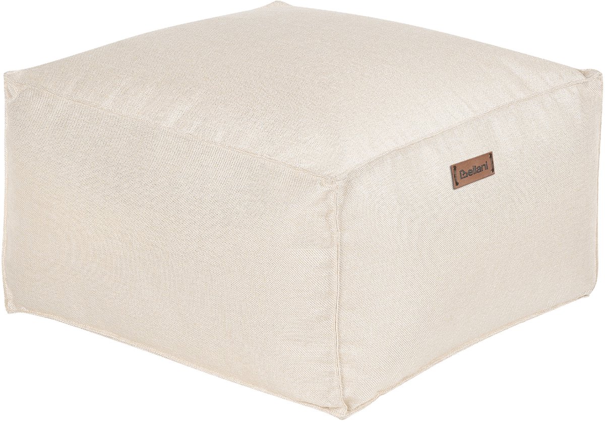 BOULDER - Poef - Gebroken wit - Polyester