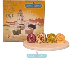 Servet Efendi-Fable Series Savoure Collection-Turkish Delight met Hazelnut,Pistachio-Almond-Sarma Lokum-400gr