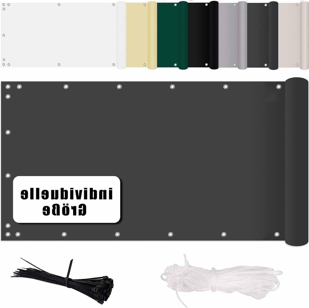 Balkon Privacy Scherm - Windscherm Terras - Buiten Leven - UV- en Windbescherming - 90 x 9