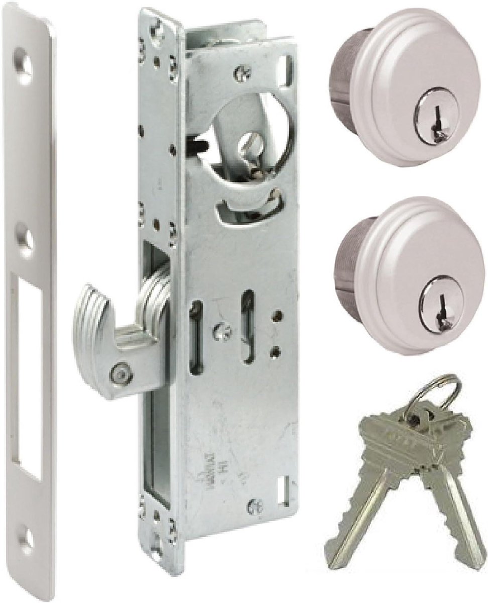 Pacific Doorware Haak Deadbolt Insteekpoort Lock voor schuifpoorten en staal of aluminium Storefront deuren