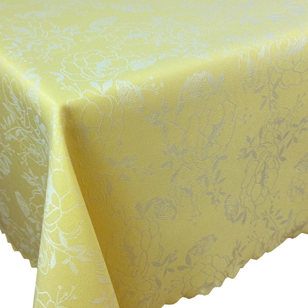 Tafelkleed - Afwasbaar Kleed - Eetkamer Decoratie - Vuilafstotend Lotuseffect - 80x80 cm - Geel