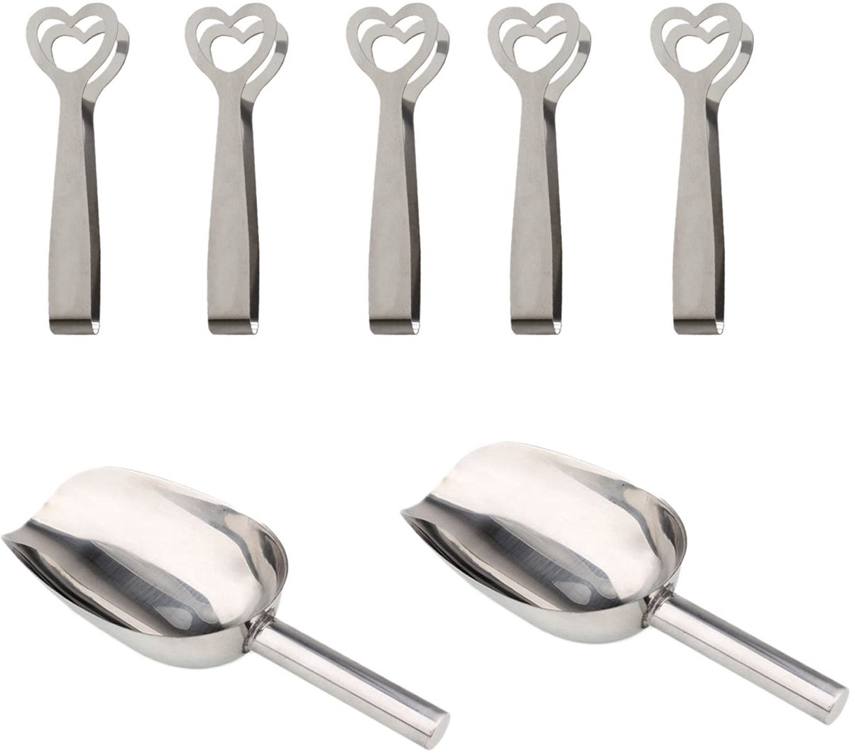 Store_9 - Suikertangen - Ijstangenset - Roestvrijstaal - Zilver - Snoeptangen - Ideaal voor bruiloften en feesten
