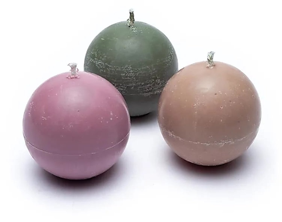 Yogi & Yogini Koolzaadwas eco bolkaarsen set 3 kaarsen