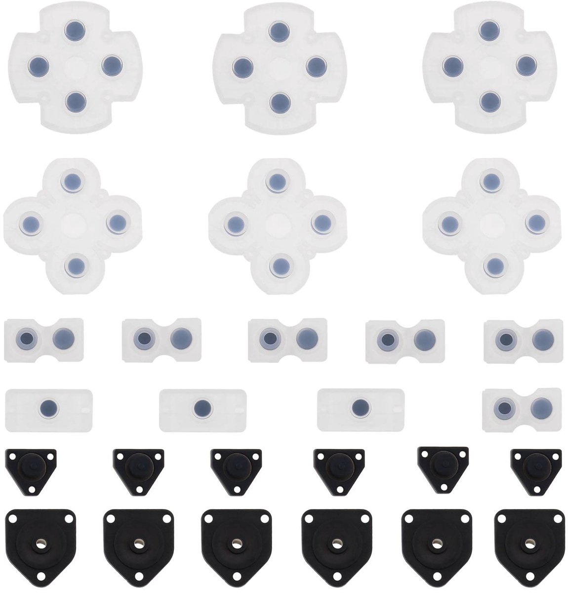 Store_7 - Geleidende Silicon Knop Pads - Vervangende Knoppen - Duurzaam en Zacht - Compatibel met PS4 Controller - 3 Sets Conductive Button Pads - ...