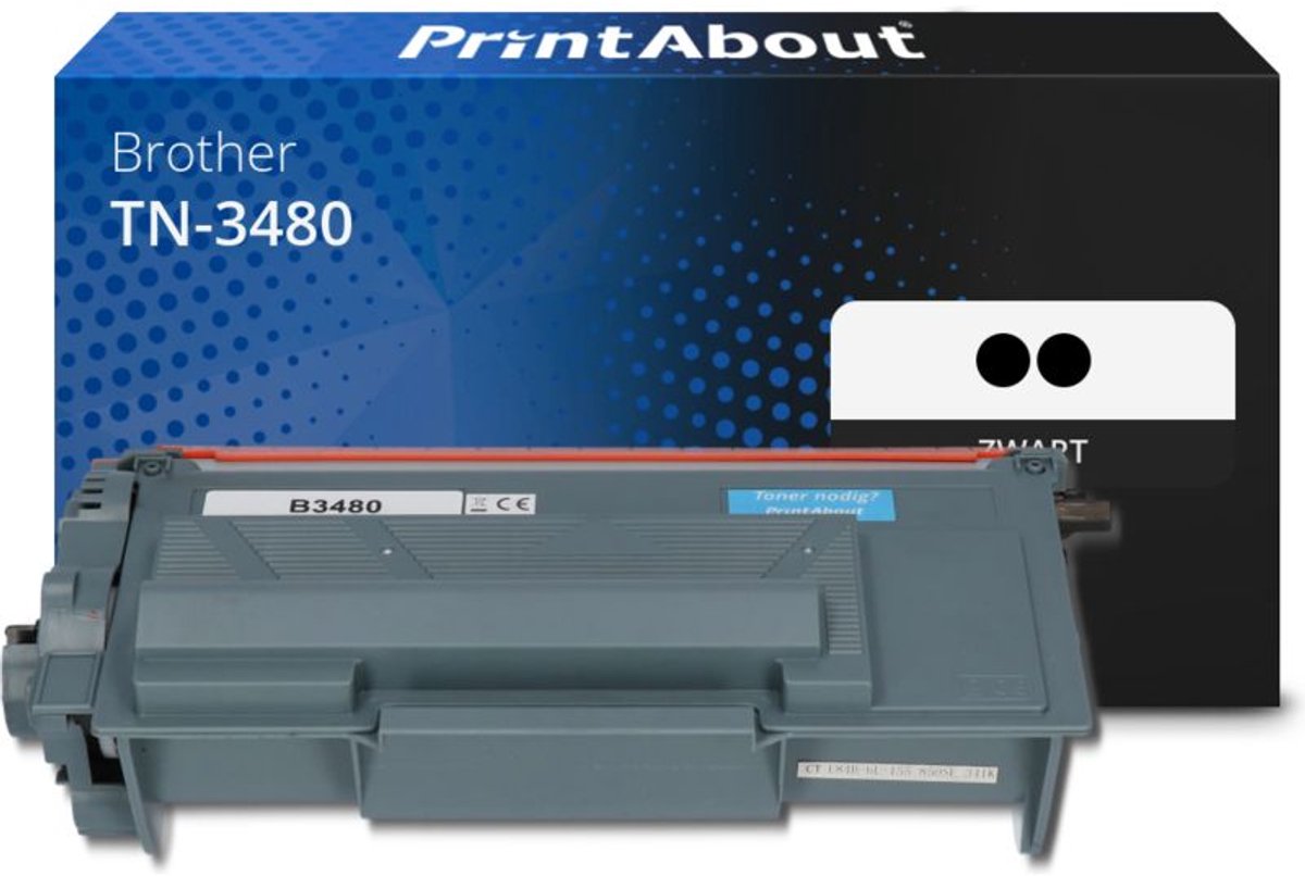 PrintAbout huismerk Toner TN-3480 Zwart Multipack Hoge capaciteit geschikt voor Brother