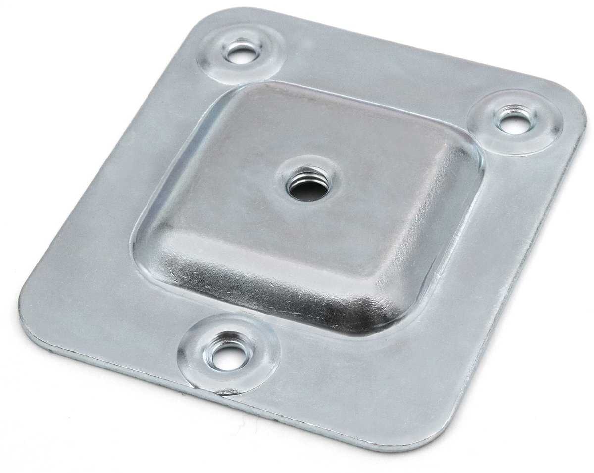 Store_9 - Montageplaat Set - M6 Schroefdraad - Robuste Bevestiging - 58mm x 66mm - Meubelmontage - Geschikt voor Meubelpoten - 4 Stuks