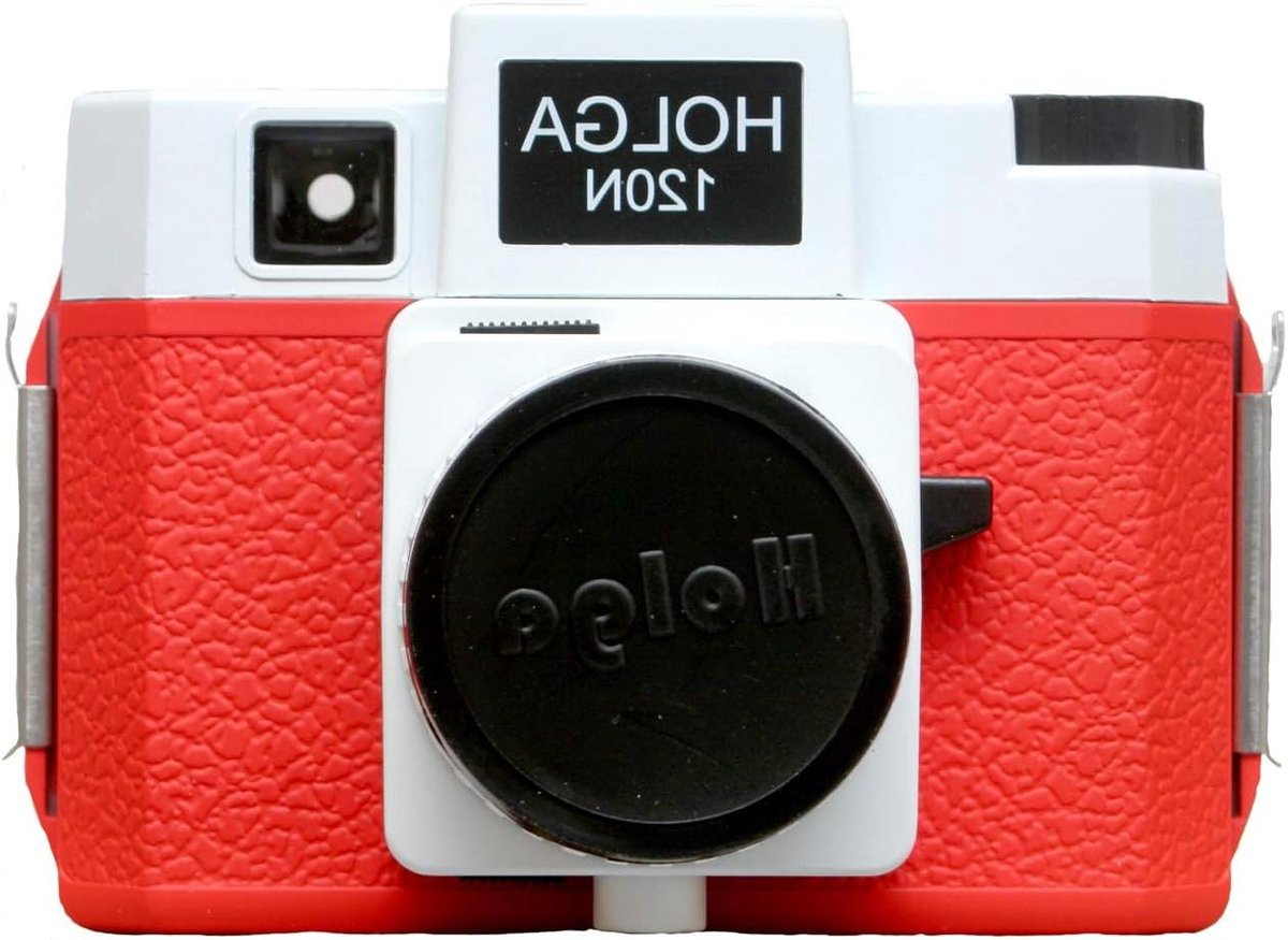 Compact Filmcamera - Speelgoedcamera Lo-fi - Creatieve Fotografie - Plastic Lens - 120 Film - Wit Rood