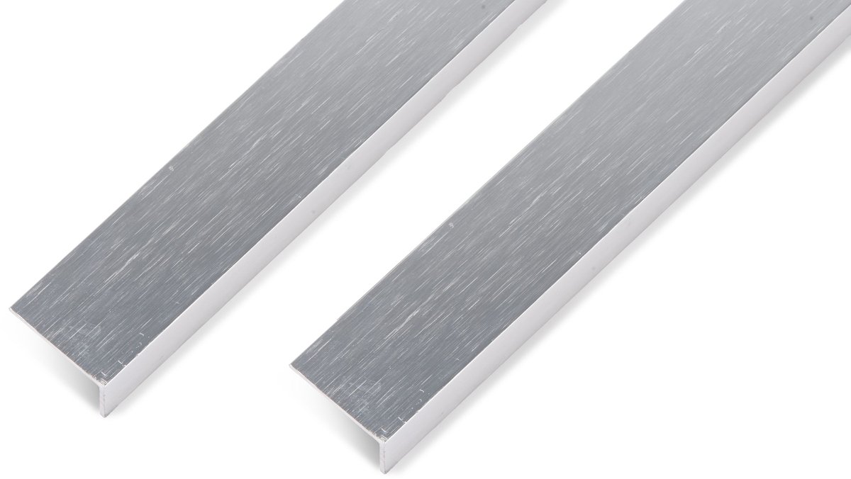 Alberts 499600 hoekprofiel | zelfklevend | aluminium, rvs-look, licht | 1000 x 30 x 15 mm | set van 2