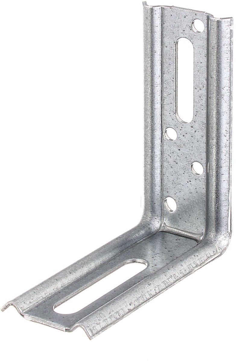 Alberts 866242 stelhoek | 90°-hoek, ingeperst, met sleufgat | sendzimir verzinkt | 70 x 80 x 30 mm | set van 50