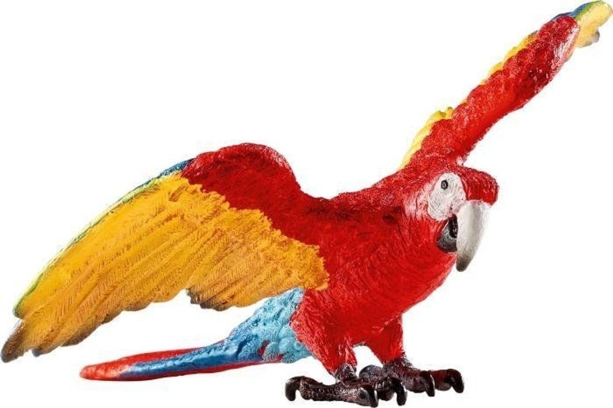Gekleurde Ara Speelgoedfiguur - Tropisch Wilde Dieren Speelfiguur