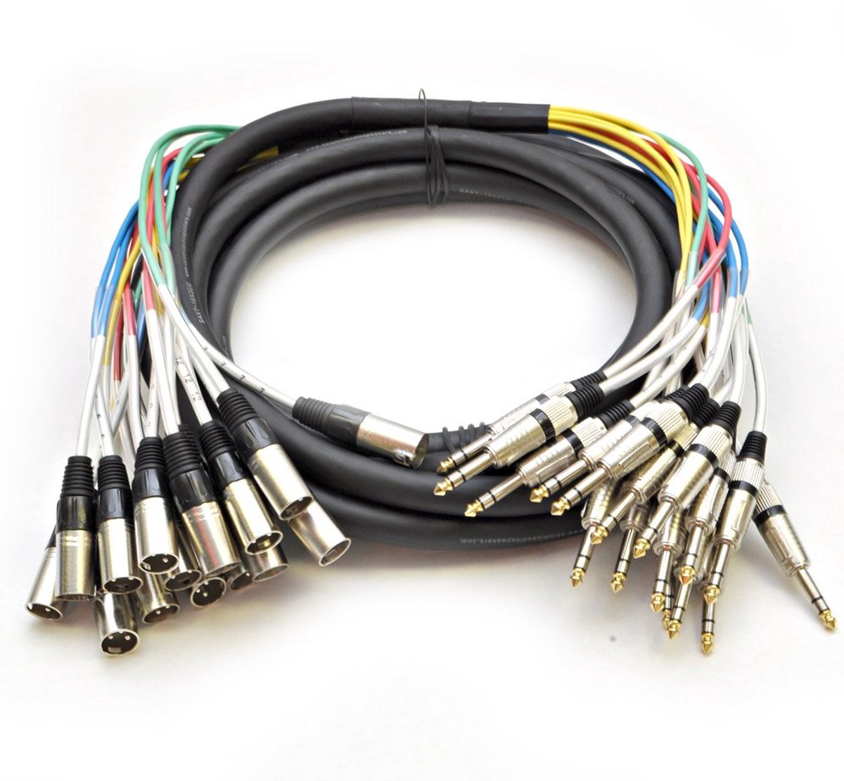 16-Kanaals XLR Mannelijk naar 1/4" TRS Kabelaansluiting - 20 Meter Audiokabel