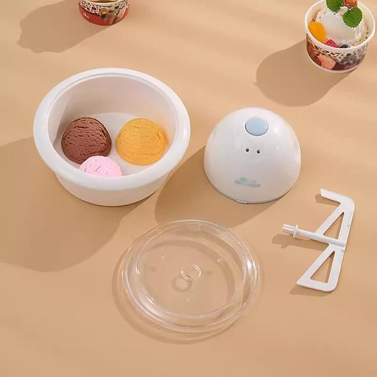 IJsmachine Mini - Zelfgemaakte IJs - Desserts Maken - Volautomatisch - 17.5 x 14 cm - Rood — afbeelding 2