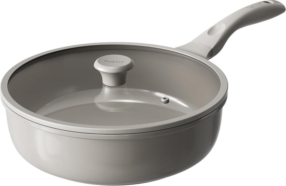 Keramische Kookpan 28 cm met Deksel Anti-aanbaklaag