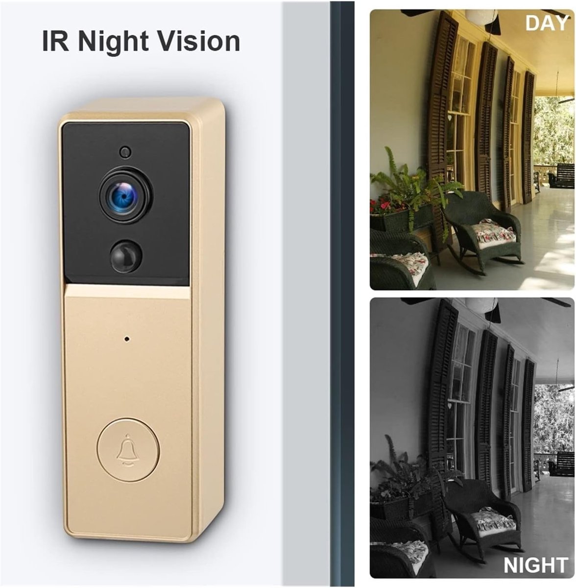 Smart Doorbell Kijkgaatje Video Intercom Eye Deurbel Ring PIR Bewegingsdetectie Draadloze Outdoor Camera Monitor Home Security Voor streaming – foto 5